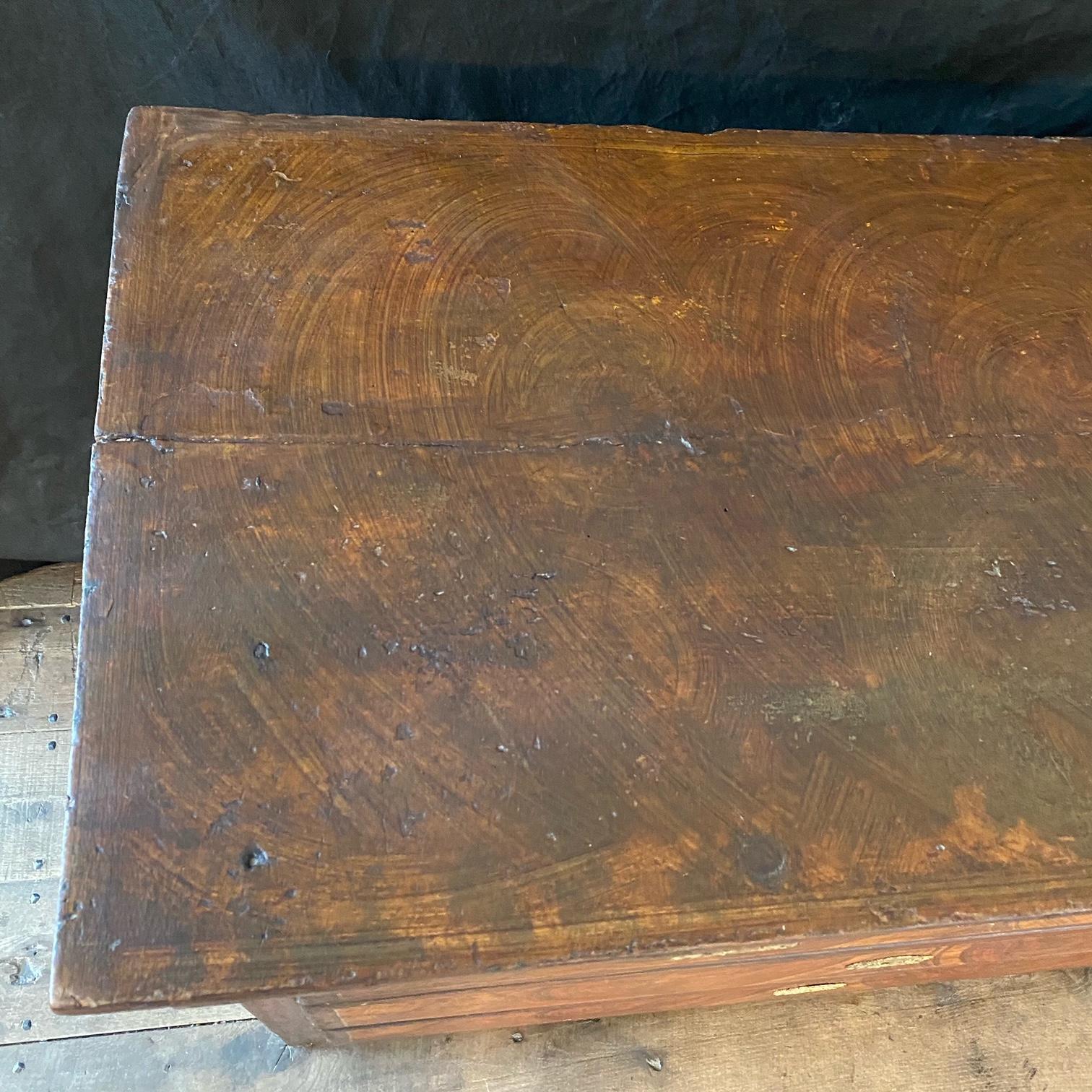 Fantastic French 18th Century Faux Grain Painted Commode Chest of Drawers 2