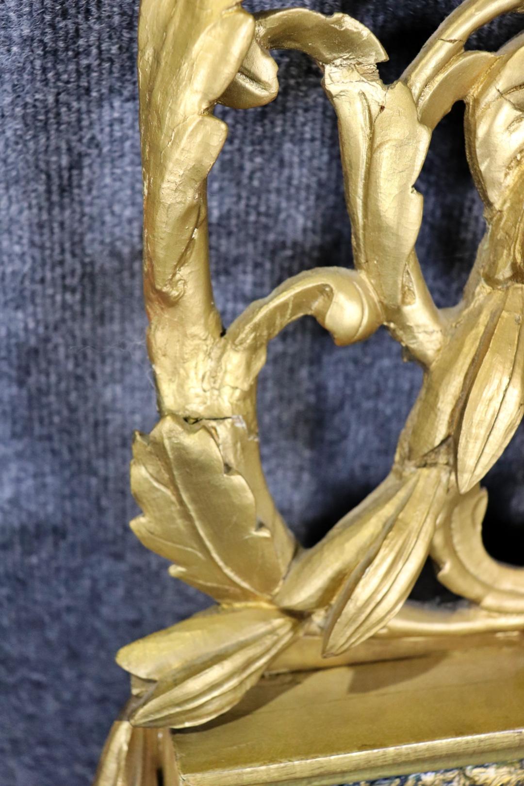 Fin du XIXe siècle Fantastique miroir mural ancien Louis XV français sculpté en vente