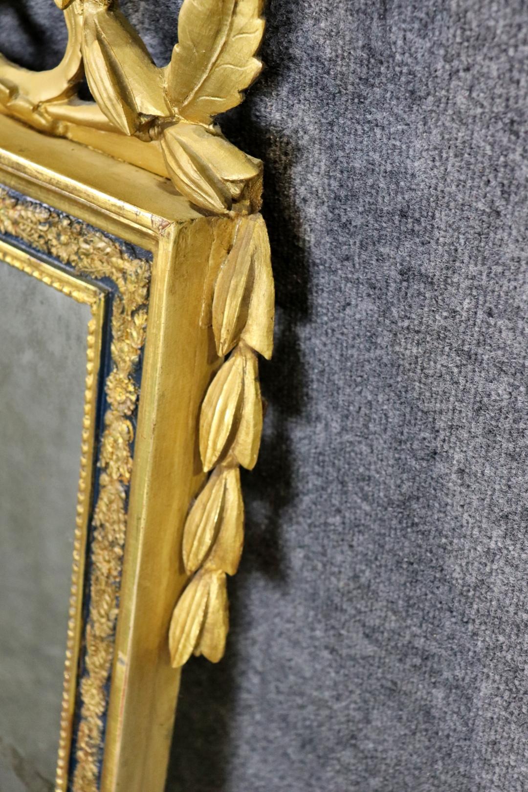Fantastique miroir mural ancien Louis XV français sculpté en vente 1