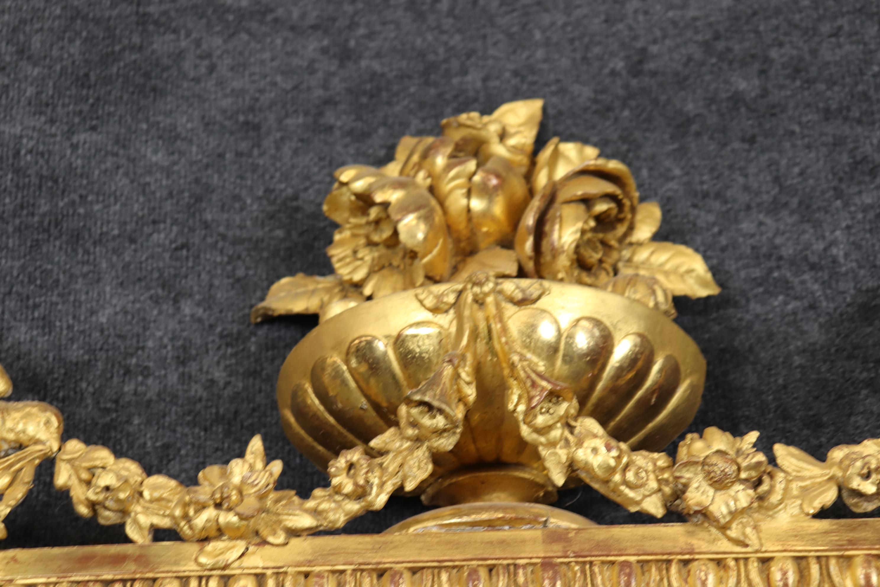 Late 19th Century Fantastic French Gilded Figural Maiden Mirror with Full Body Birds and Flowers For Sale