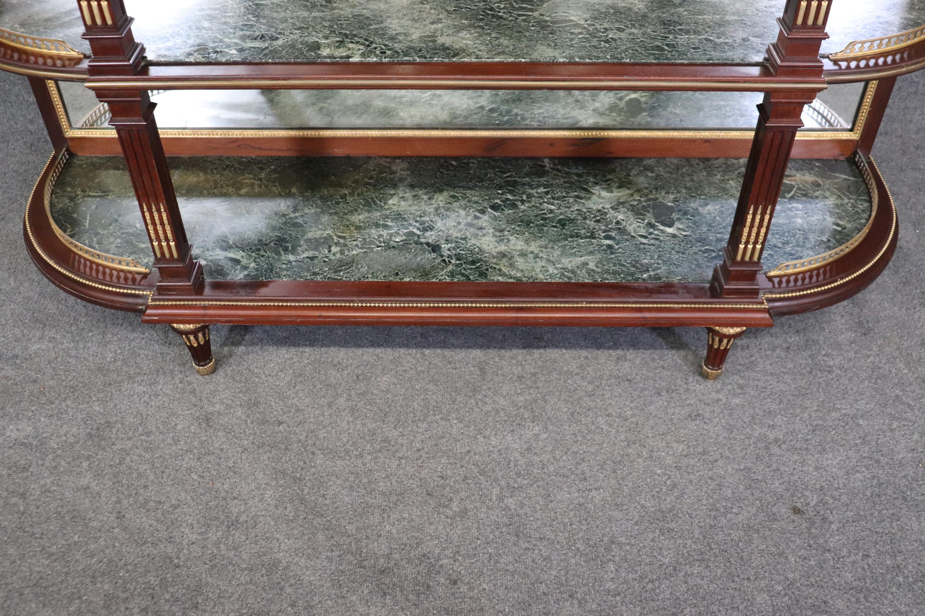 Fantastic French Louis XVI Marble Gold Dore' Bronze Mounted Sideboard Server For Sale 8