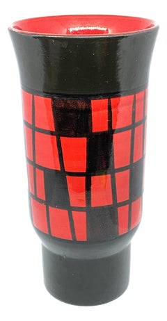 Fantastico vaso di ceramica francese del Medioevo Elchinger Ceramic France