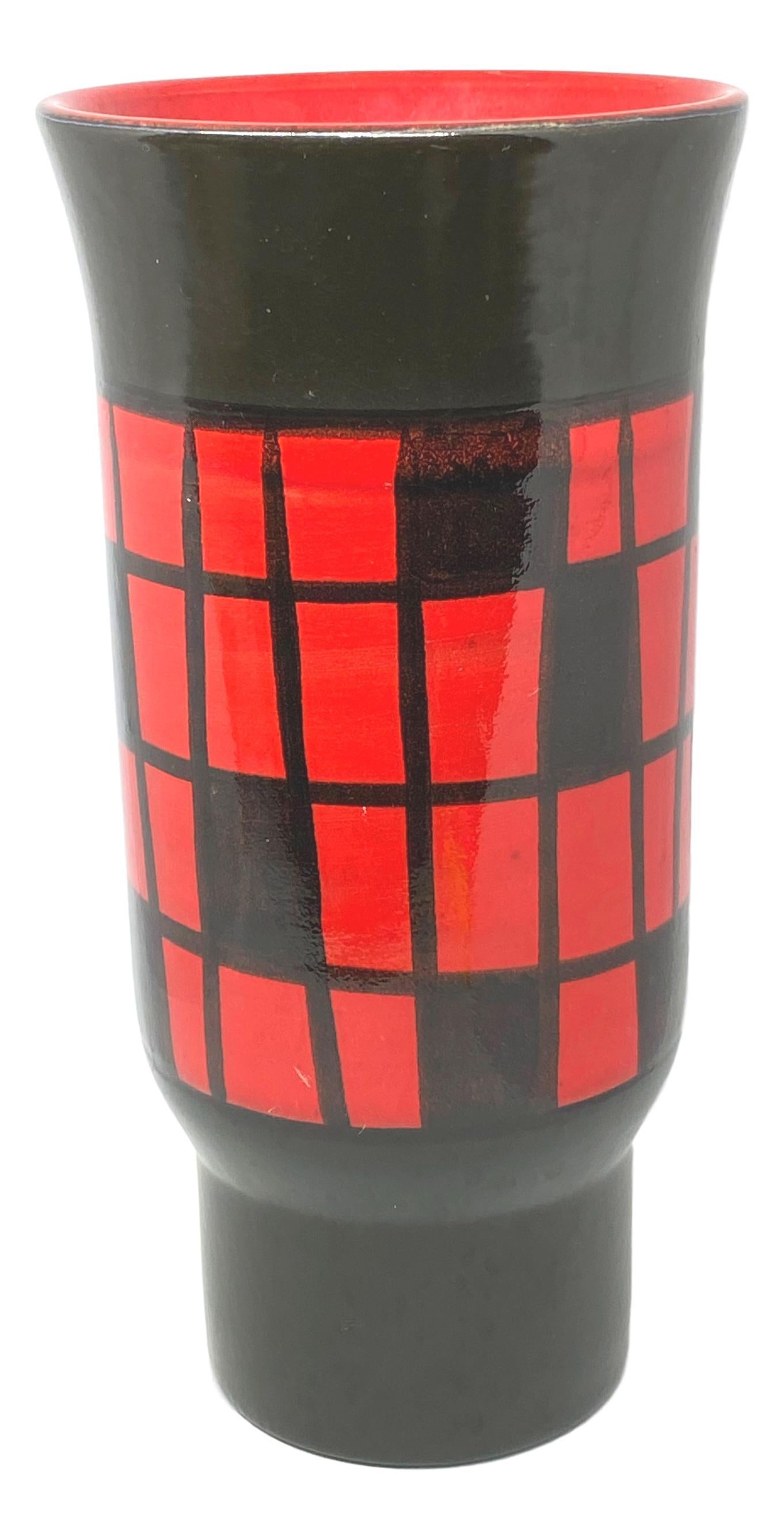 Fantastische französische Keramikvase aus der Mitte des Jahrhunderts Elchinger Ceramic France (Moderne der Mitte des Jahrhunderts) im Angebot