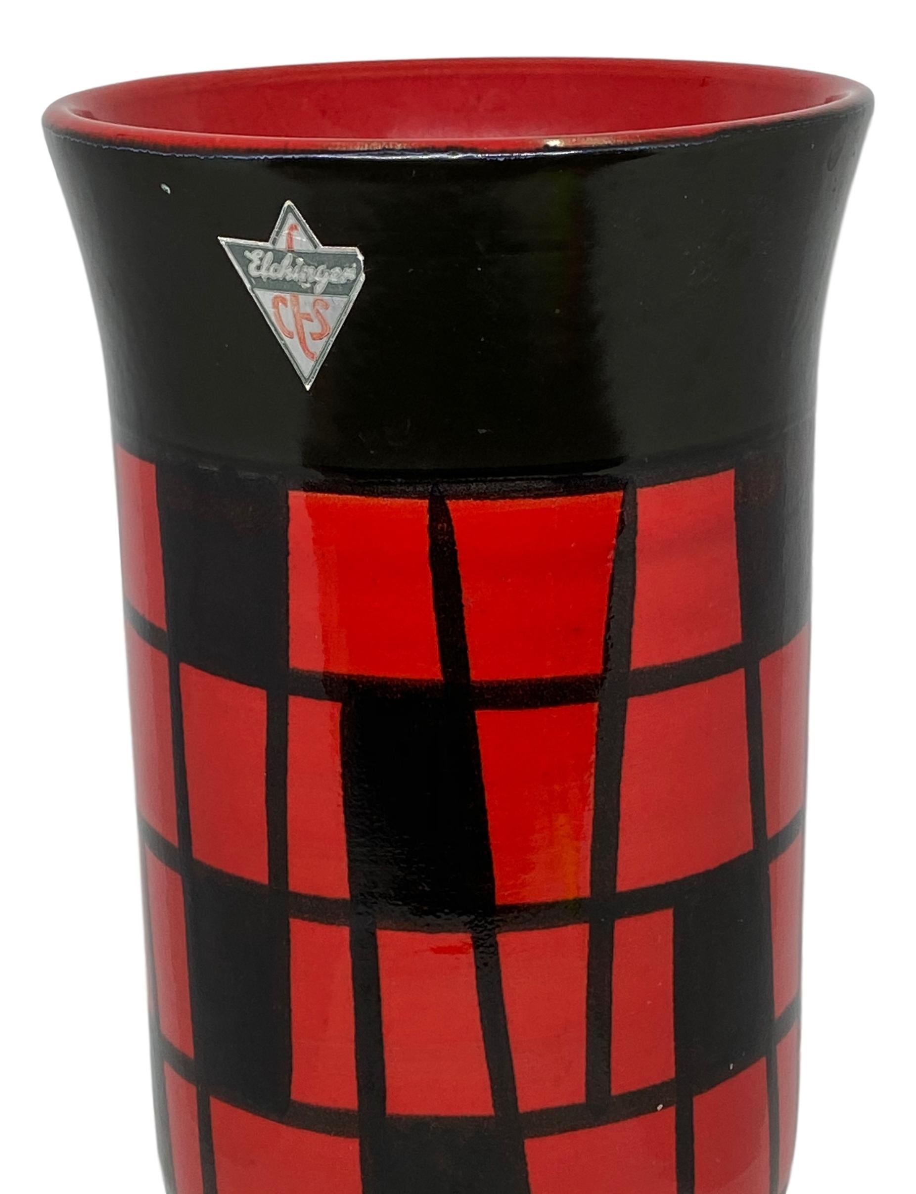Fantastische französische Keramikvase aus der Mitte des Jahrhunderts Elchinger Ceramic France im Zustand „Gut“ im Angebot in Nuernberg, DE