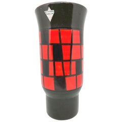 Fantastico vaso di ceramica francese del Medioevo Elchinger Ceramic France