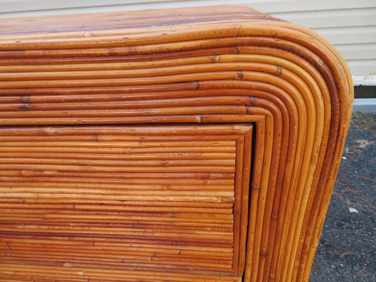 Fantastic Pencil Reed Rattan Credenza Mid-Century Modern For Sale 6
