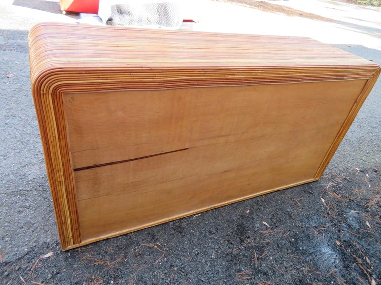 Fantastic Pencil Reed Rattan Credenza Mid-Century Modern For Sale 10