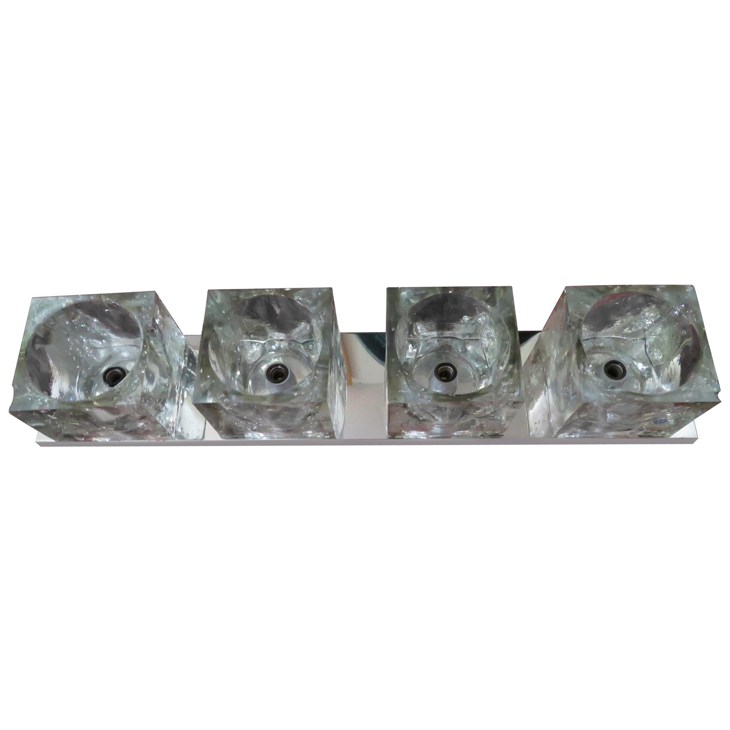 Fantastic Gaetano Sciolari Ice Cube Wall Light Fixture Lightolier