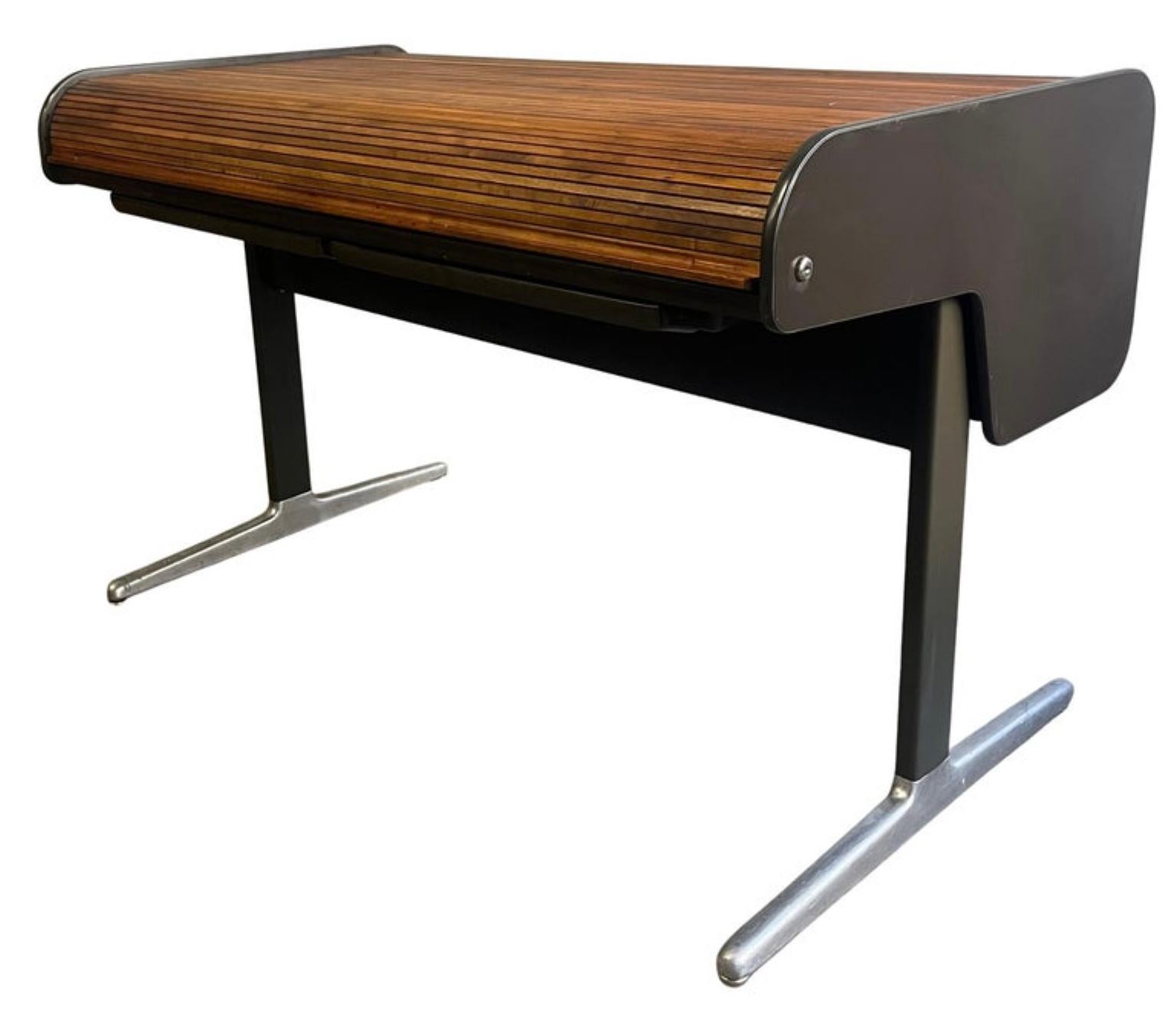 Mid-Century Modern Fantastic George Nelson Office Suite Desk and Return