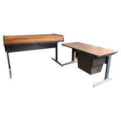 Retro Fantastic George Nelson Office Suite Desk and Return