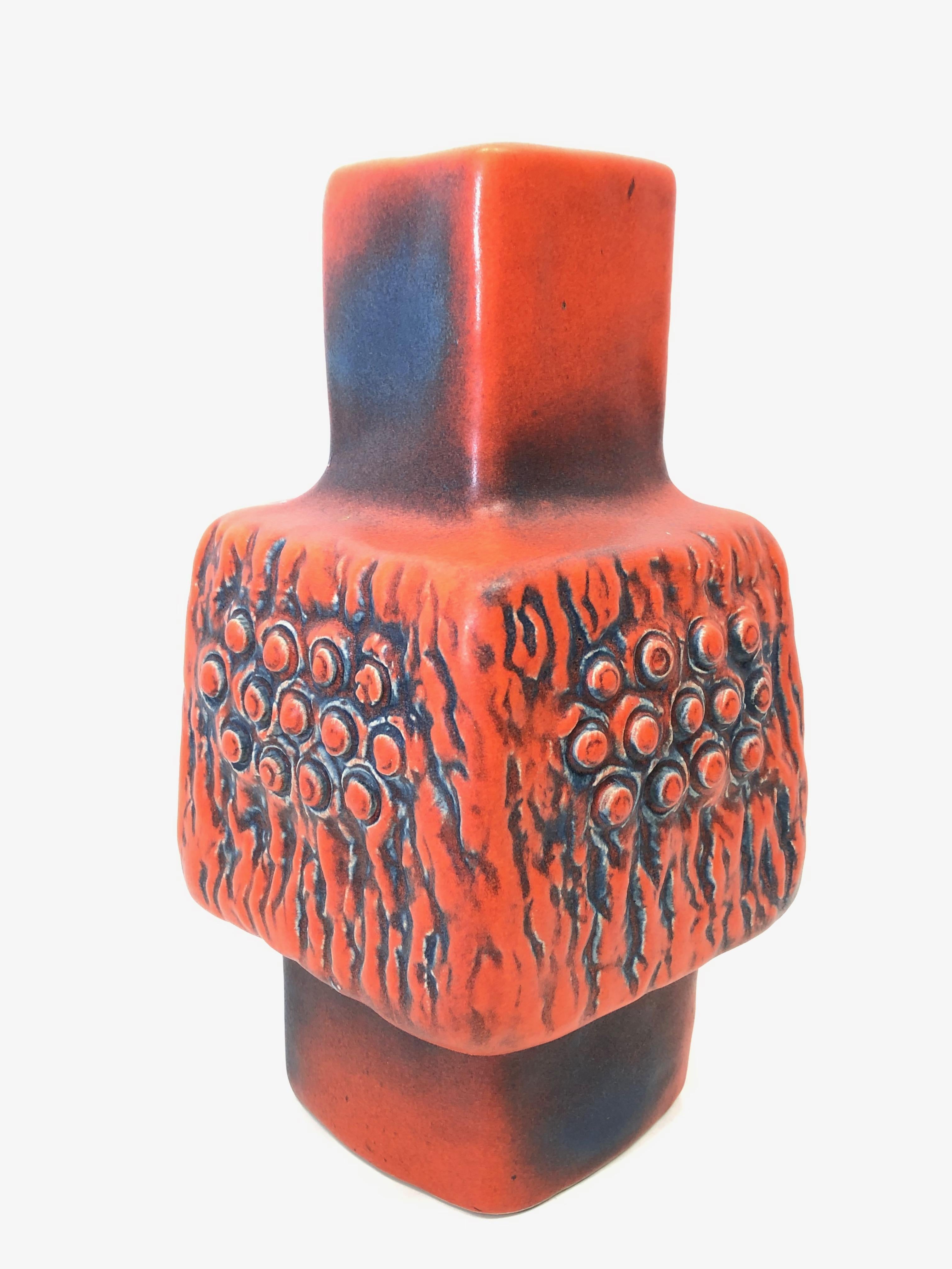 fantastic German Mid-Century Modern Pottery Fat Lava Vase Fohr Keramik In Good Condition In Nuernberg, DE