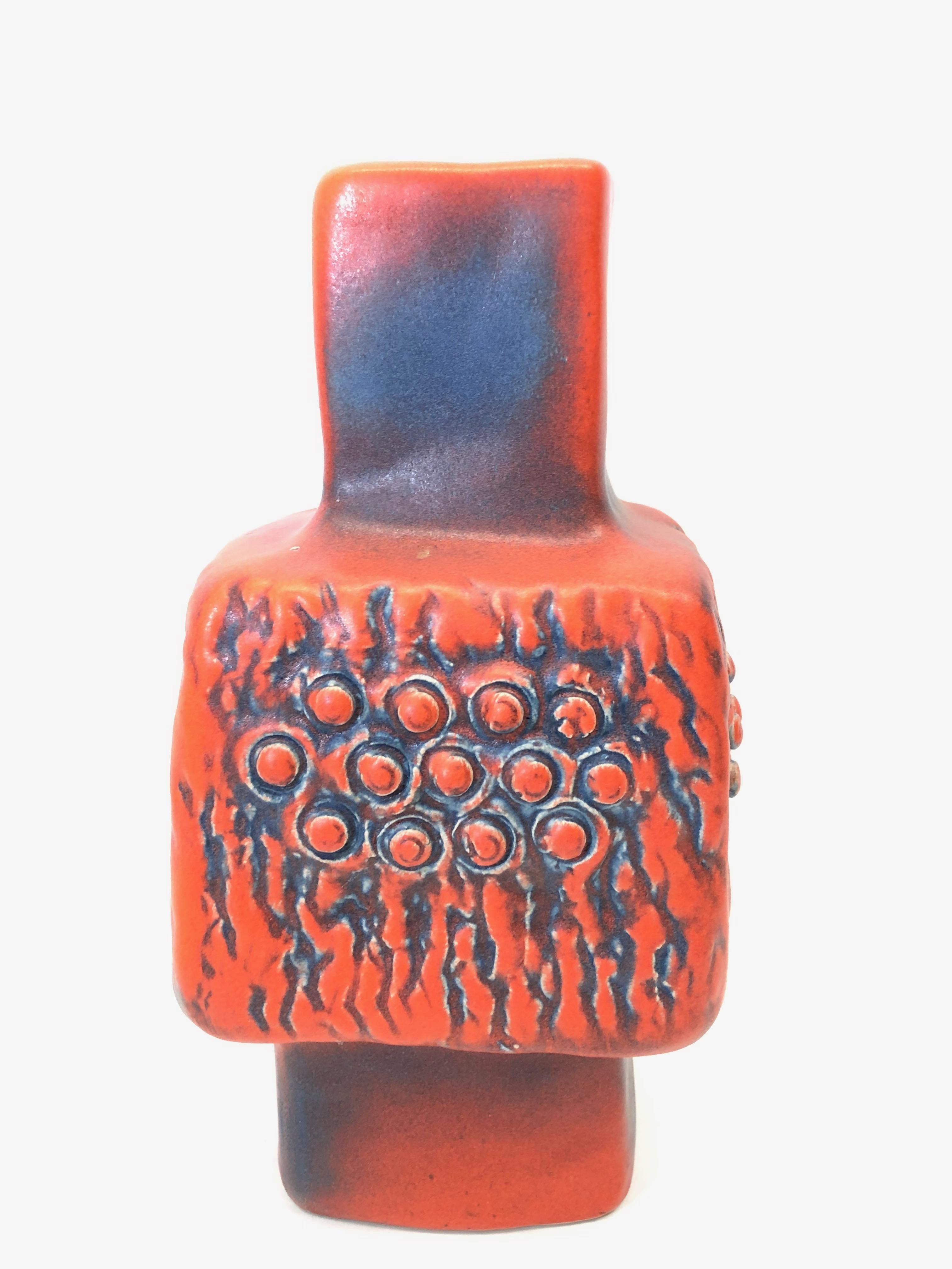 Late 20th Century fantastic German Mid-Century Modern Pottery Fat Lava Vase Fohr Keramik