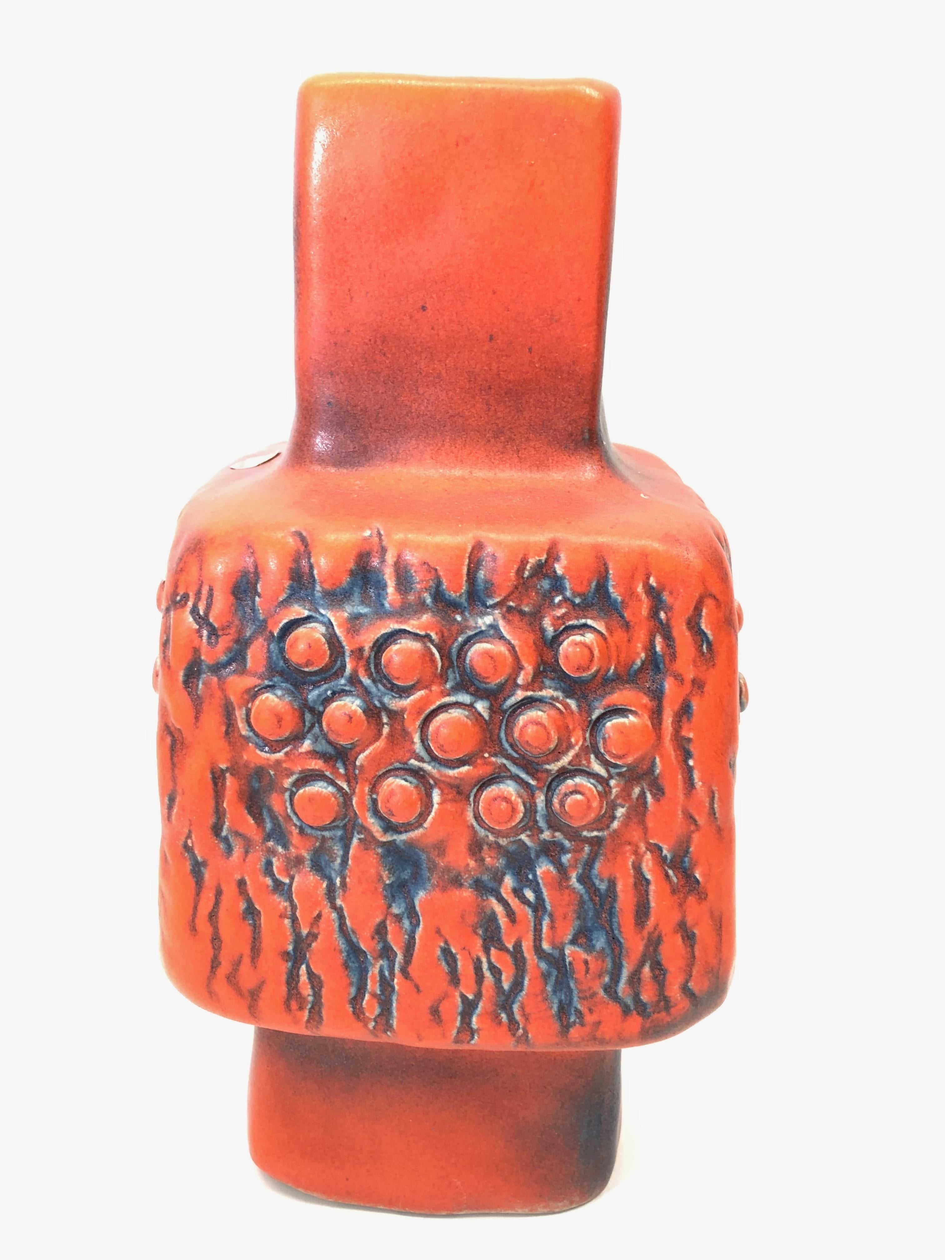 Ceramic fantastic German Mid-Century Modern Pottery Fat Lava Vase Fohr Keramik