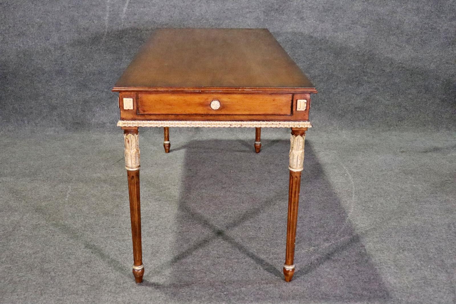 Fantastic Gilt Wood French Louis XVI Style Mahogany Writing Desk  6