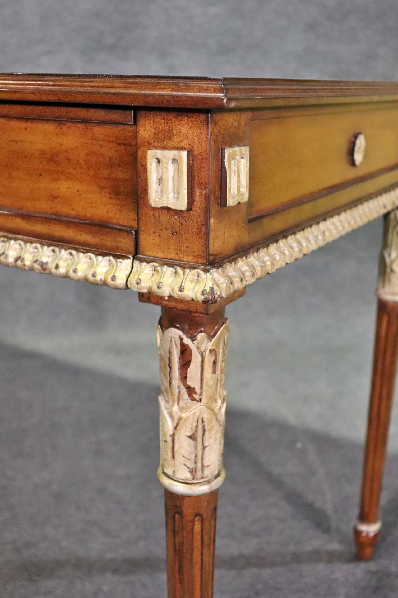 Fantastic Gilt Wood French Louis XVI Style Mahogany Writing Desk  2