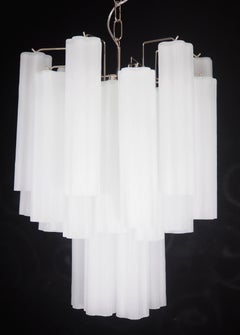 Fantastic Glass Tube Chandelier - 30 etched glass tube