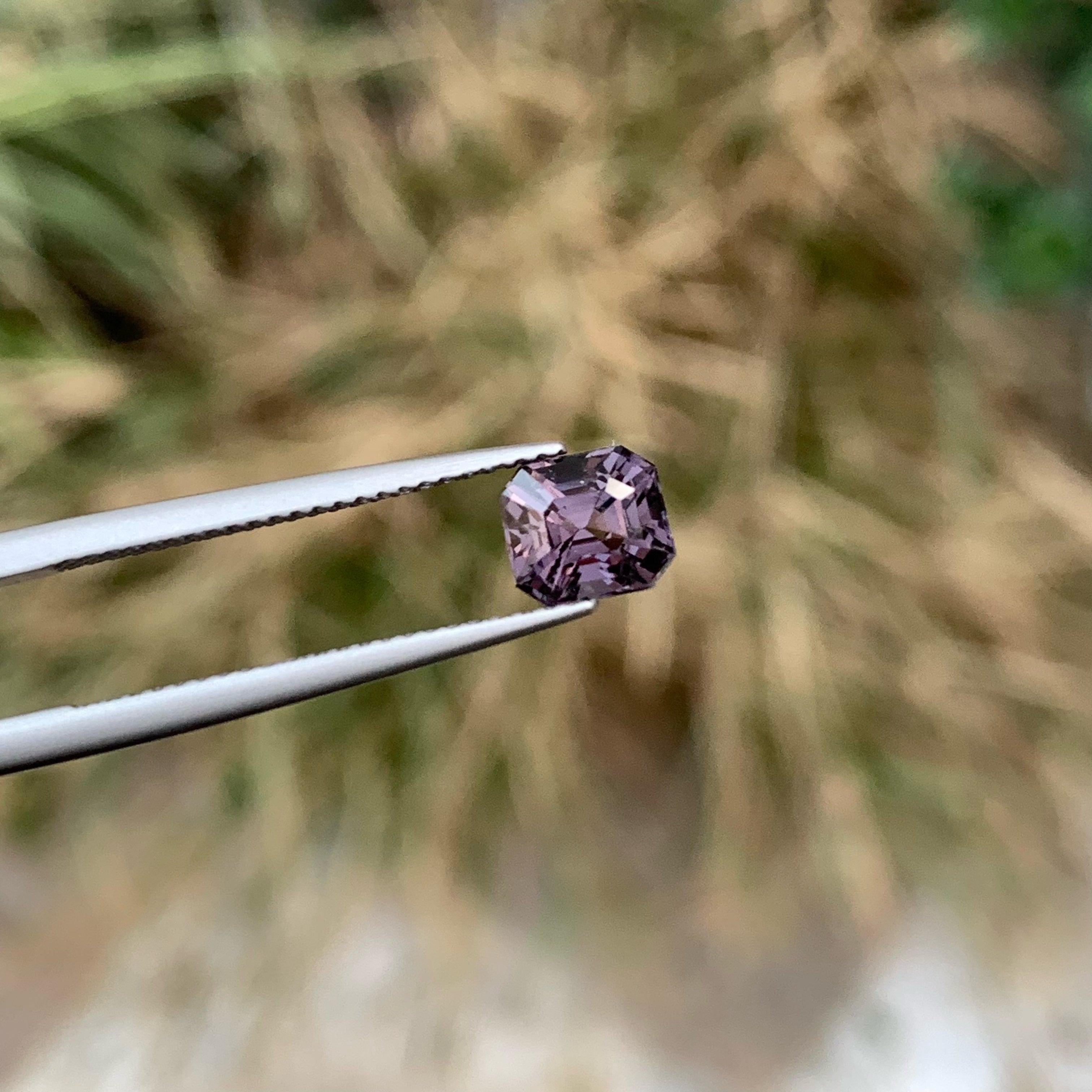 Fantastic Greyish Purple Spinel Gemstone , Available For Sale At Wholesale Price Natural High Quality 1.45 Carats SI Clarity Natural Spinel from Burma.

Product Information:
GEMSTONE TYPE:	Fantastic Greyish Purple Spinel Gemstone
WEIGHT:	1.45