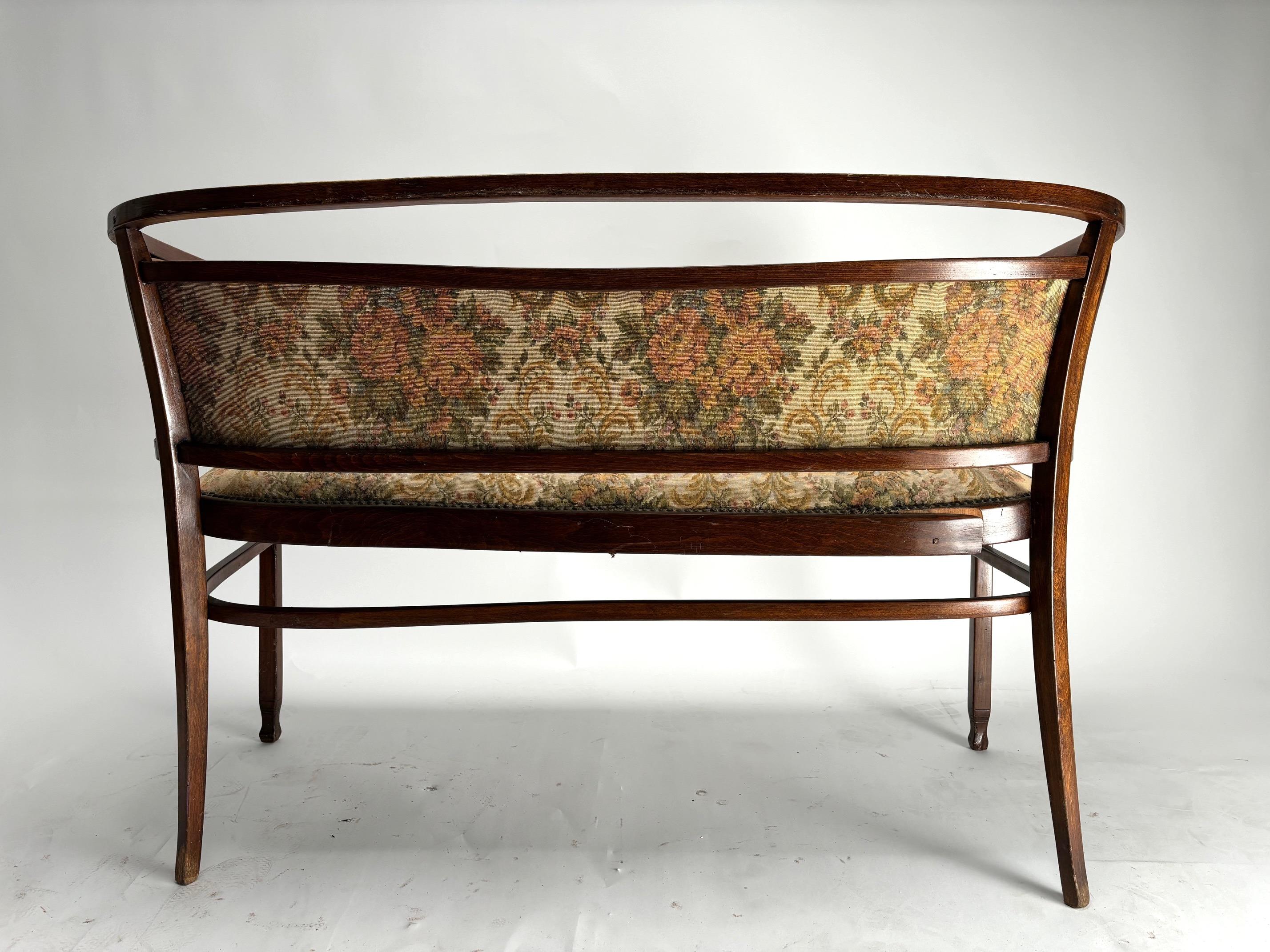 Fantastic Gustav Siegel 716 Sofa, J.J. Kohn, Vienna Secession 1900s principios del siglo XX en venta