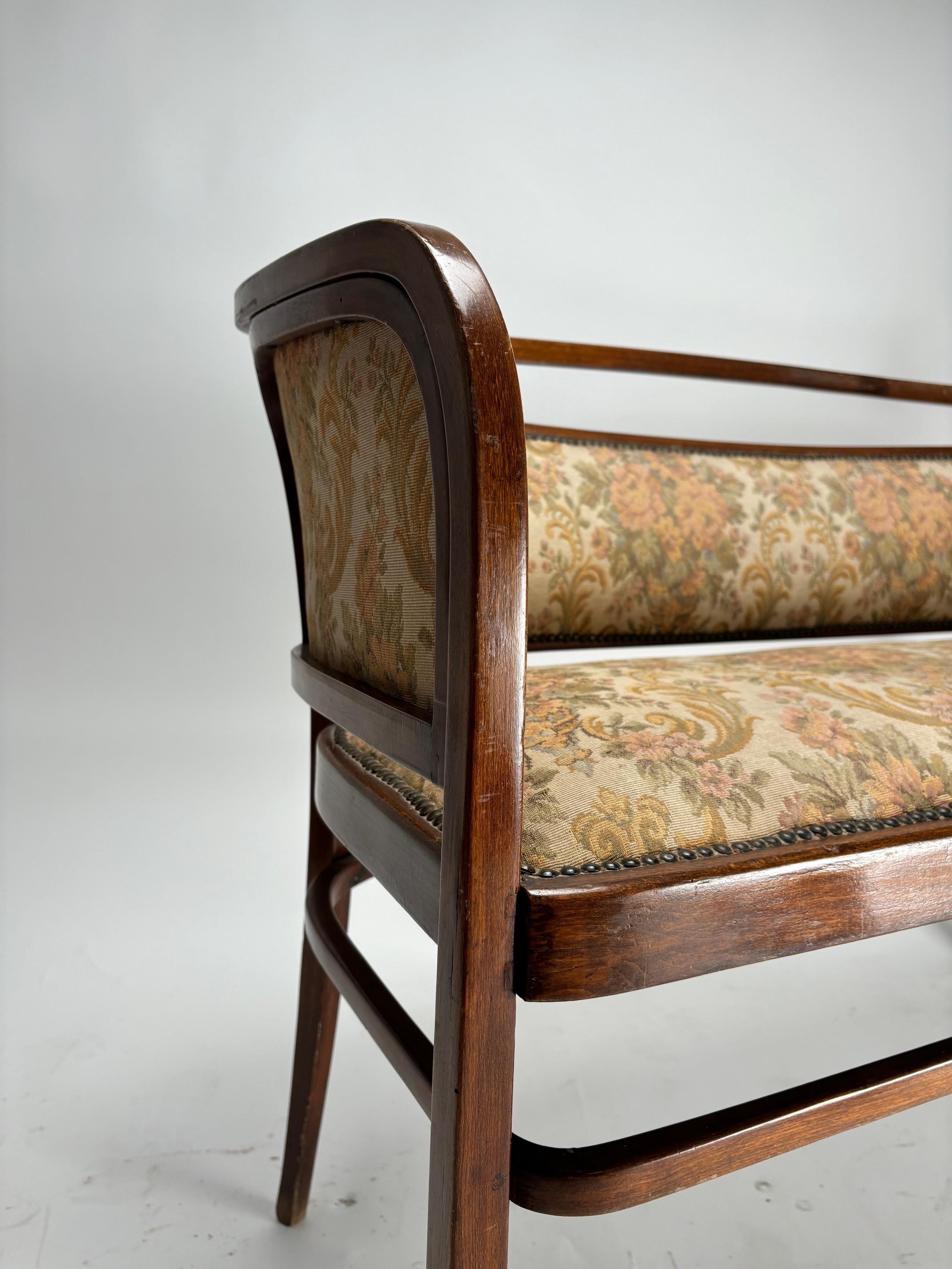 Fantastic Gustav Siegel 716 Sofa, J.J. Kohn, Vienna Secession 1900s en venta 2