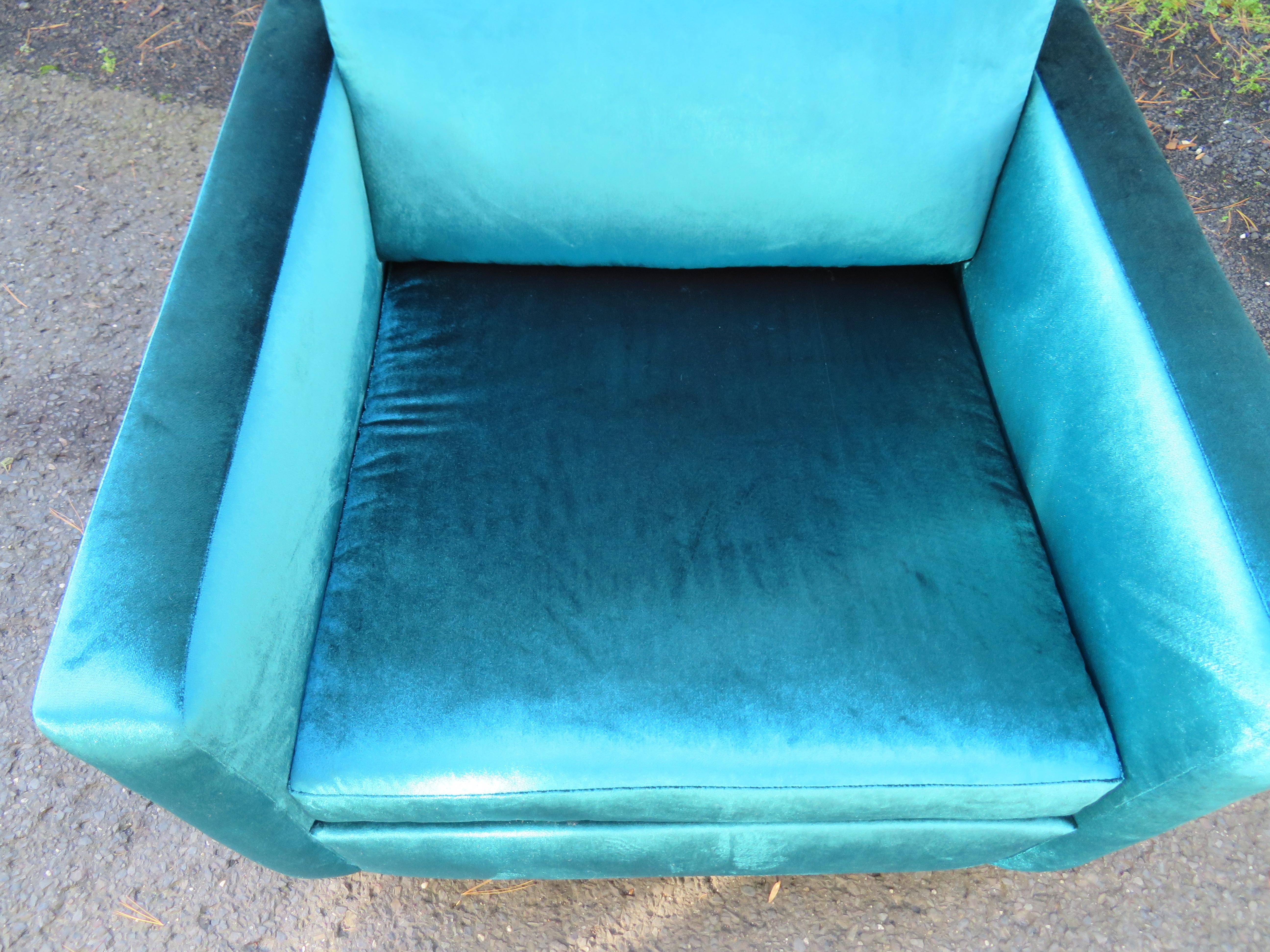 Fantástico sillón esmoquin de brazos uniformes estilo Harvey Probber Moderno de mediados de siglo en venta 3
