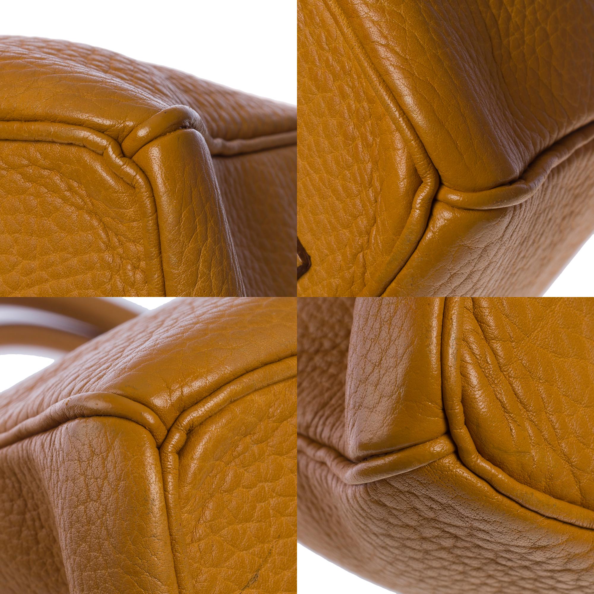 Fantastic Hermes Birkin 40 handbag in Gold Fjord leather, GHW 3