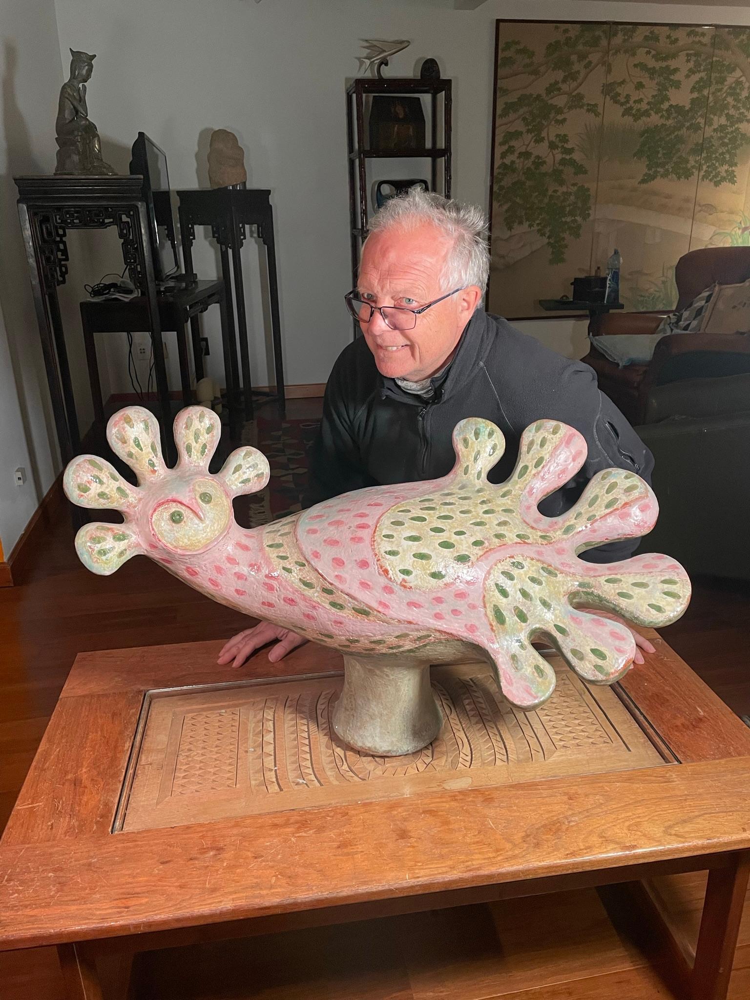 Huge Bird Paradise Sculpture Master Designer Eva Fritz-Lindner For Sale 5