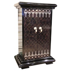 Fantastic Intricate Tessellated Bone Cabinet Karl Springer Style