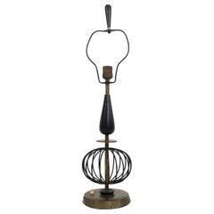 Fantastic Iron and Brass Lamp by Arturo Pani