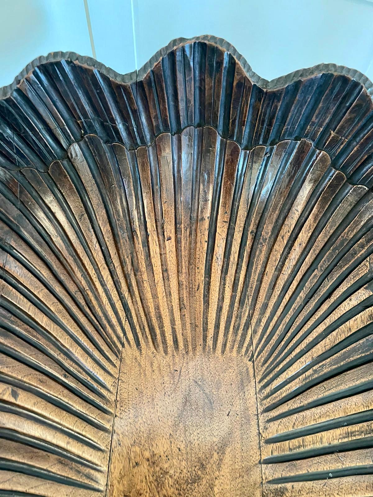 19th Century Fantastic Italian Antique Victorian Carved Walnut Grotto Revolving Music Stool