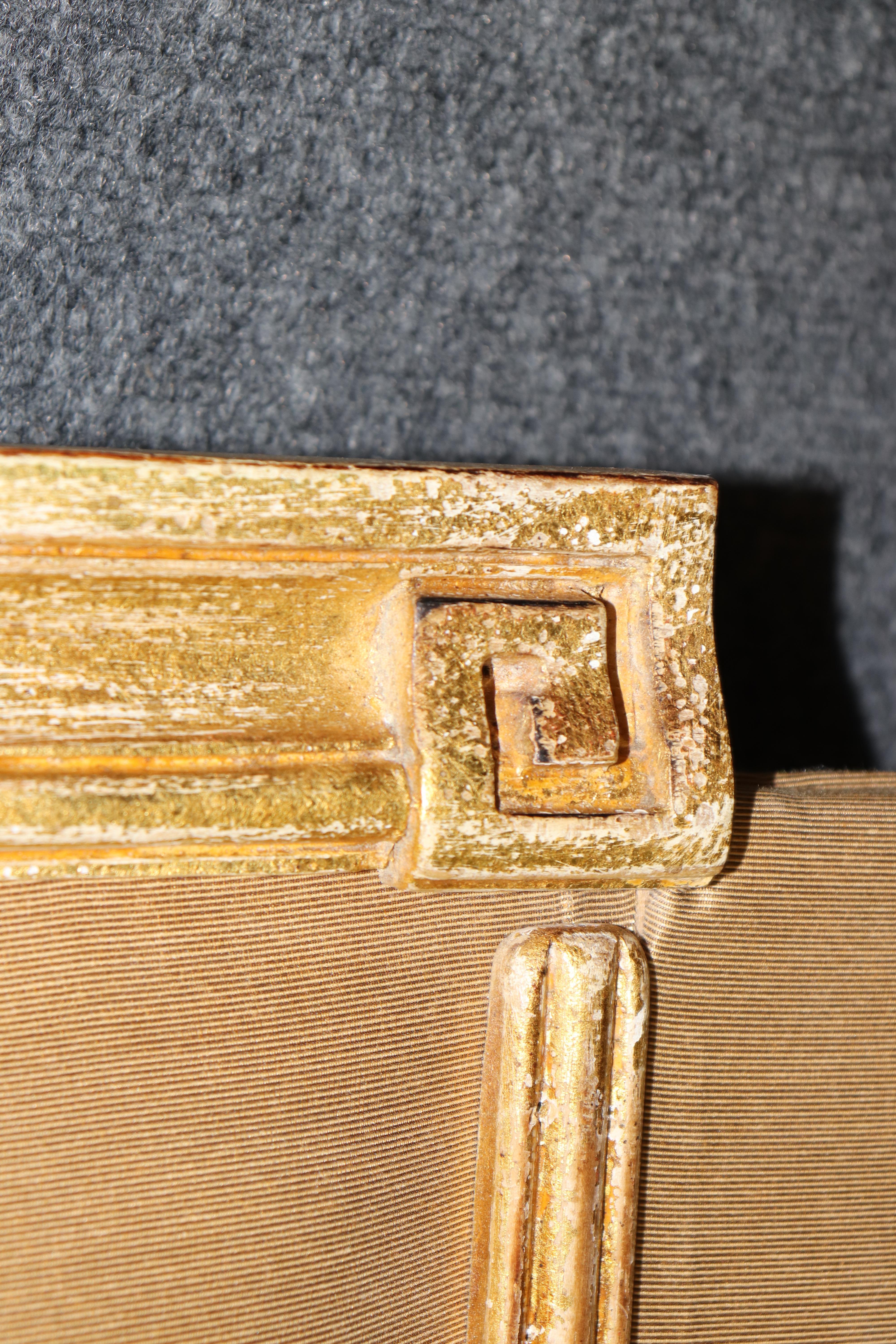 Fantastic Italian-Made Carved Genuine Gold Leaf Giltwood King Size Headboard For Sale 6