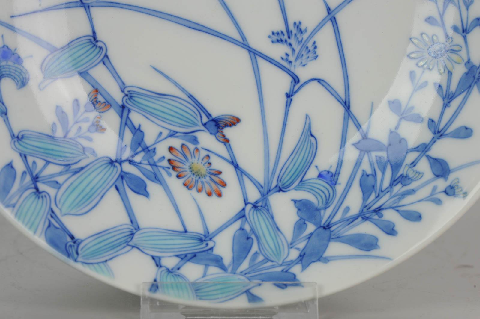 Fantastic Japanese Porcelain Bowl Nabeshima Flowers Japan Marked Base For Sale 4