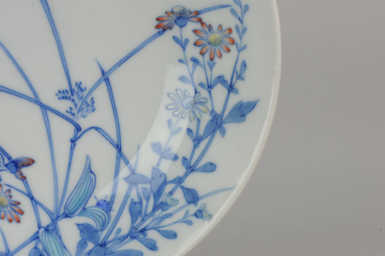Fantastic Japanese Porcelain Bowl Nabeshima Flowers Japan Marked Base For Sale 7