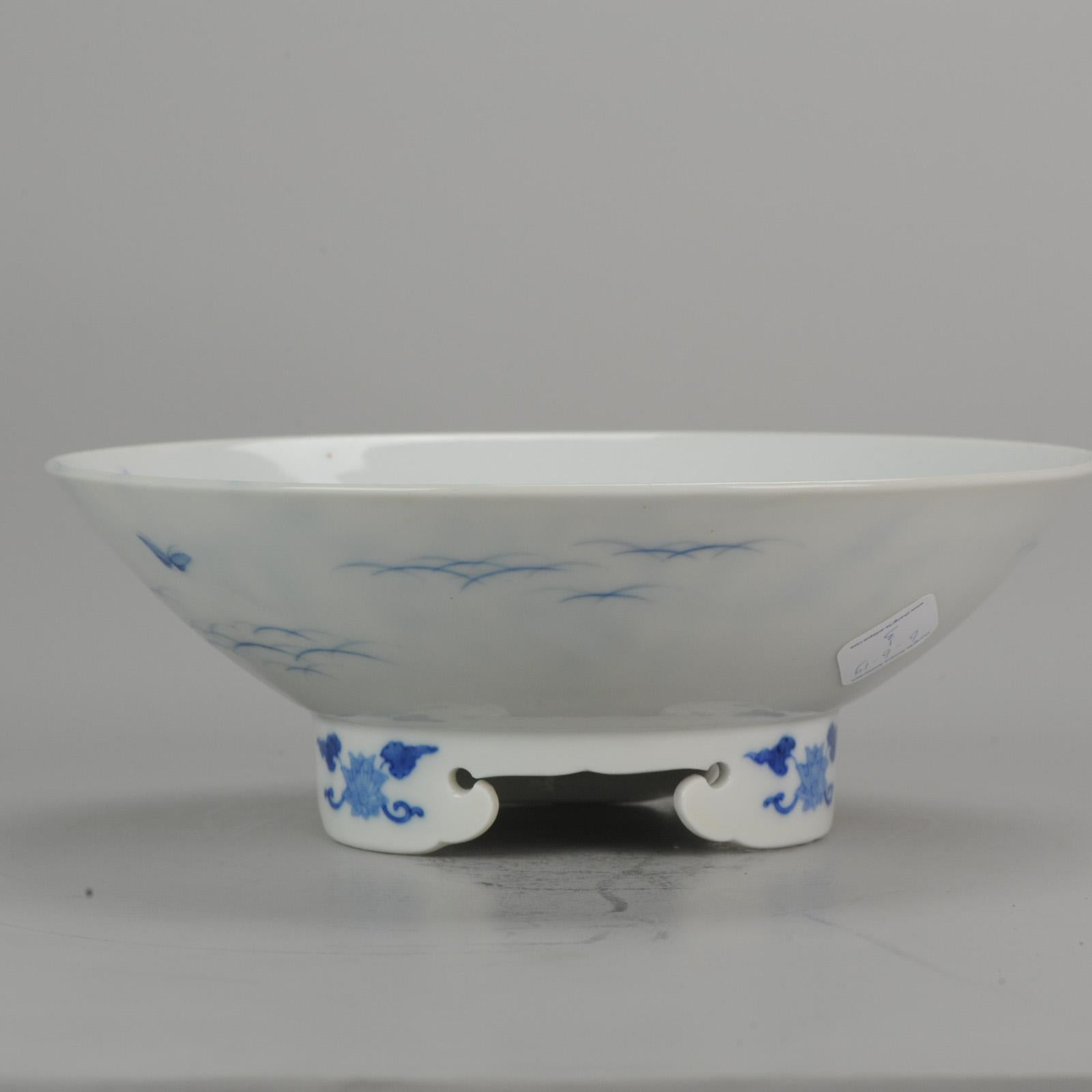 Fantastic Japanese Porcelain Bowl Nabeshima Flowers Japan Marked Base For Sale 2