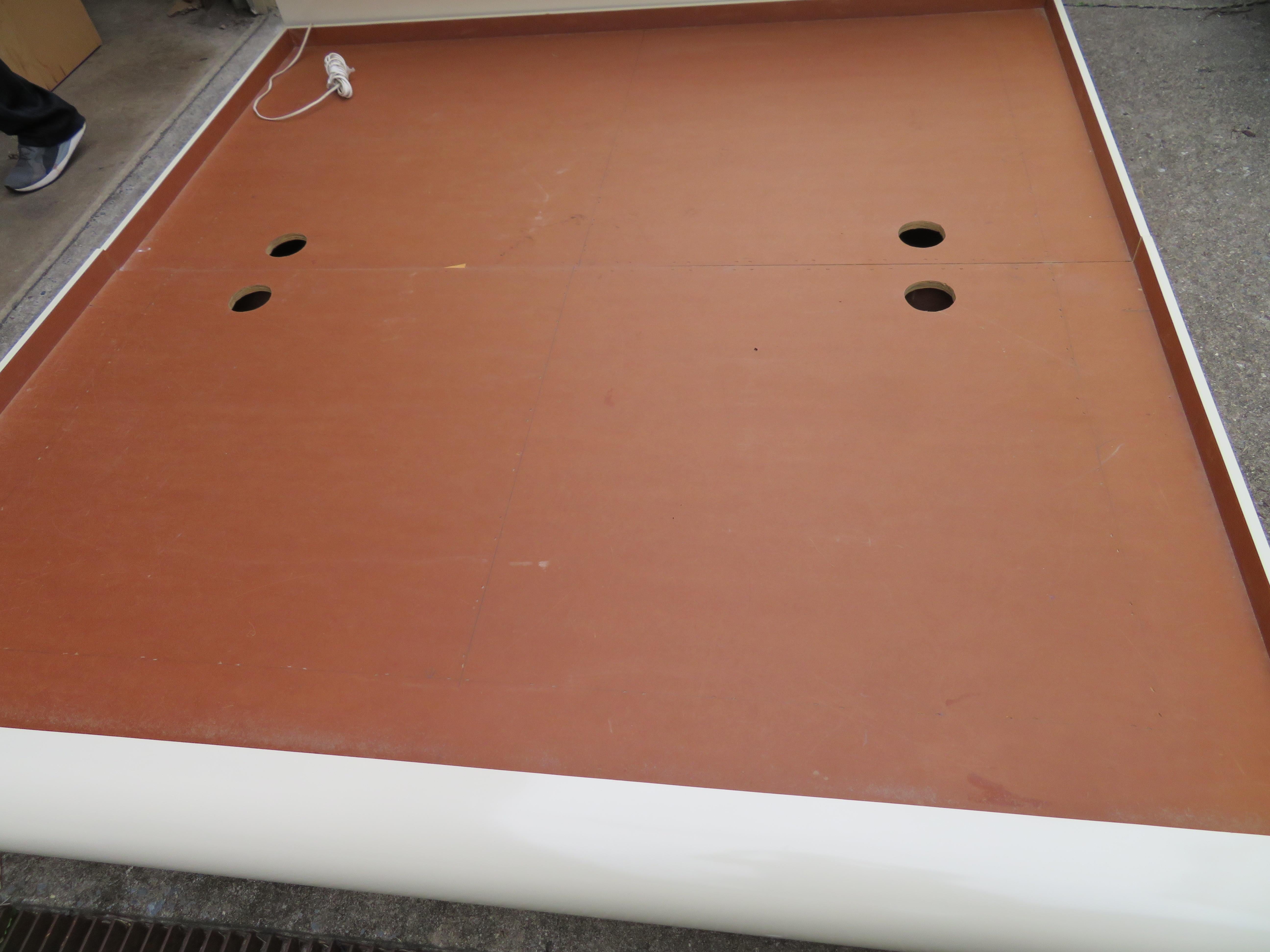 Fantastic Karl Springer Style Bubble Front King Size Headboard Bed Nightstands In Good Condition In Pemberton, NJ