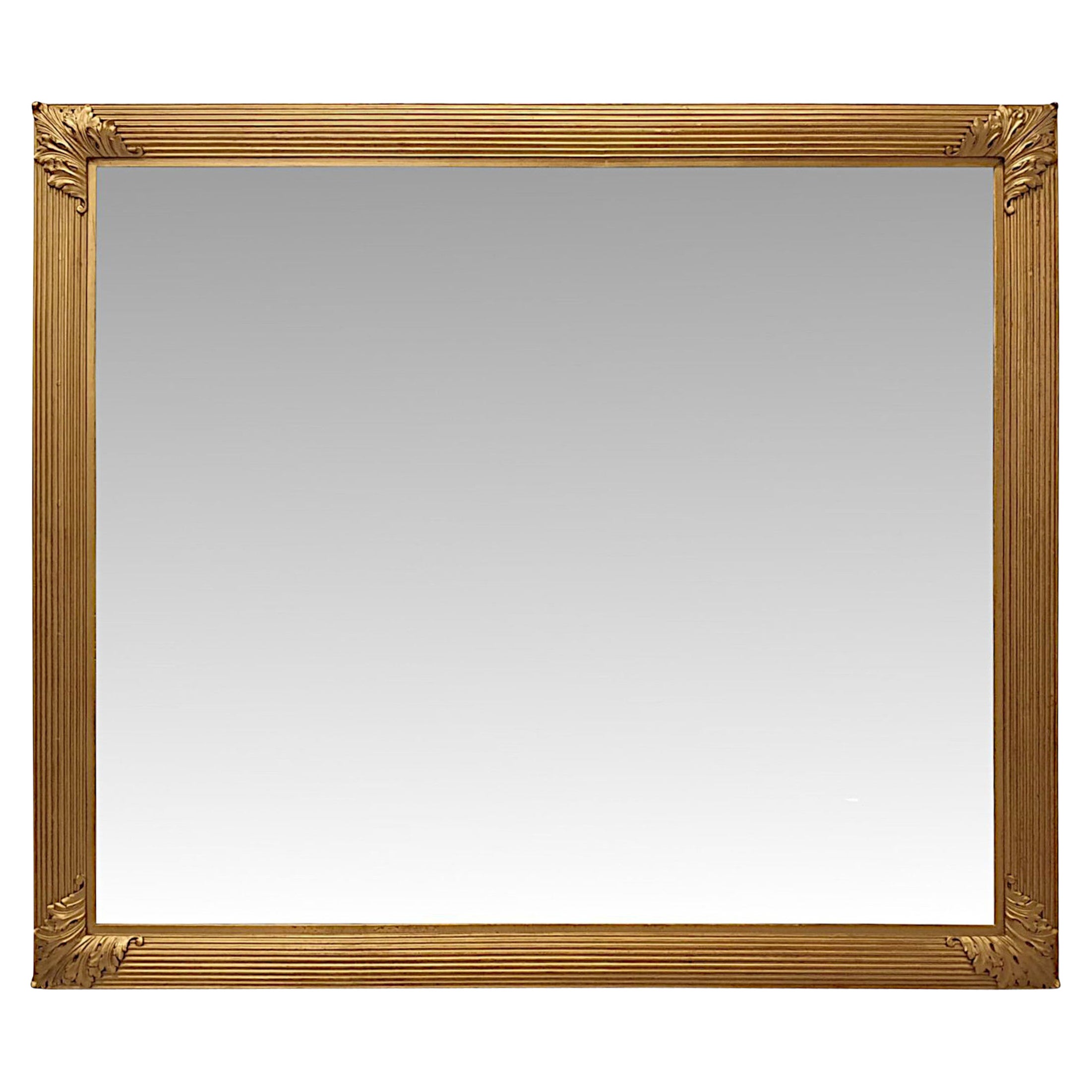 Fantastic Large 19th Century Giltwood Hall or Overmantle Mirror