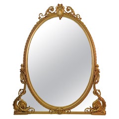 Fantastic Large 19th Century Giltwood Overmantle Mirror