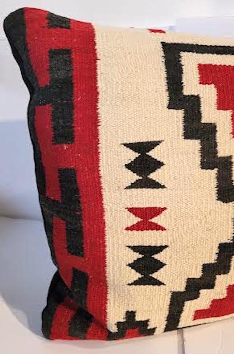 Hand-Woven Fantastic Large Mexican Indian Weaving Pillow For Sale