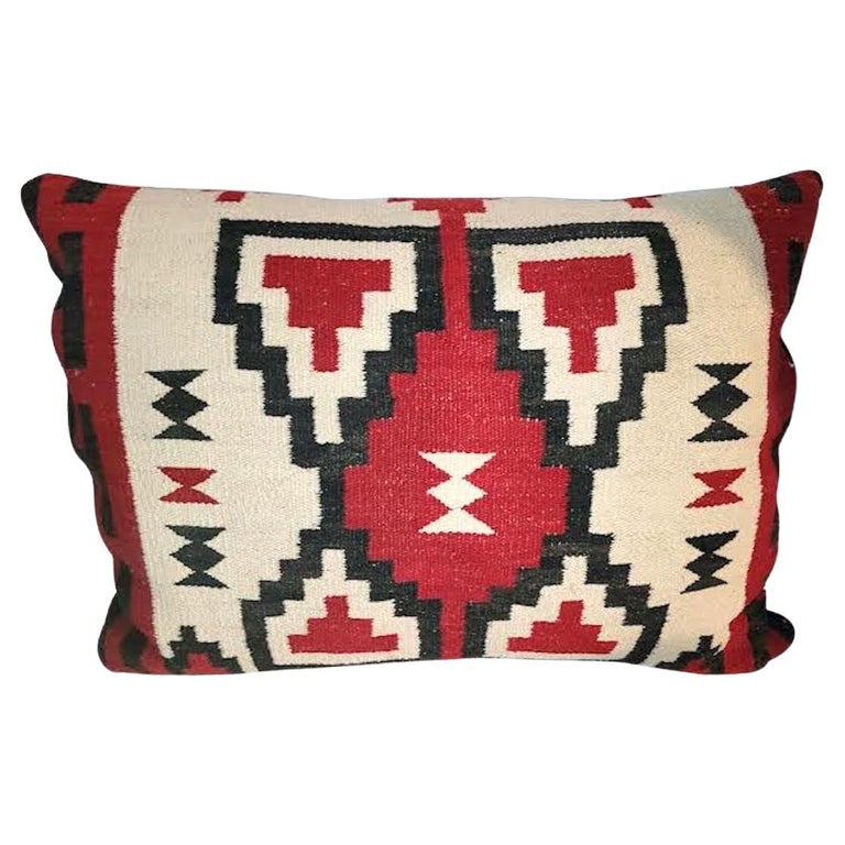 Fantastic Large Mexican Indian Weaving Pillow For Sale