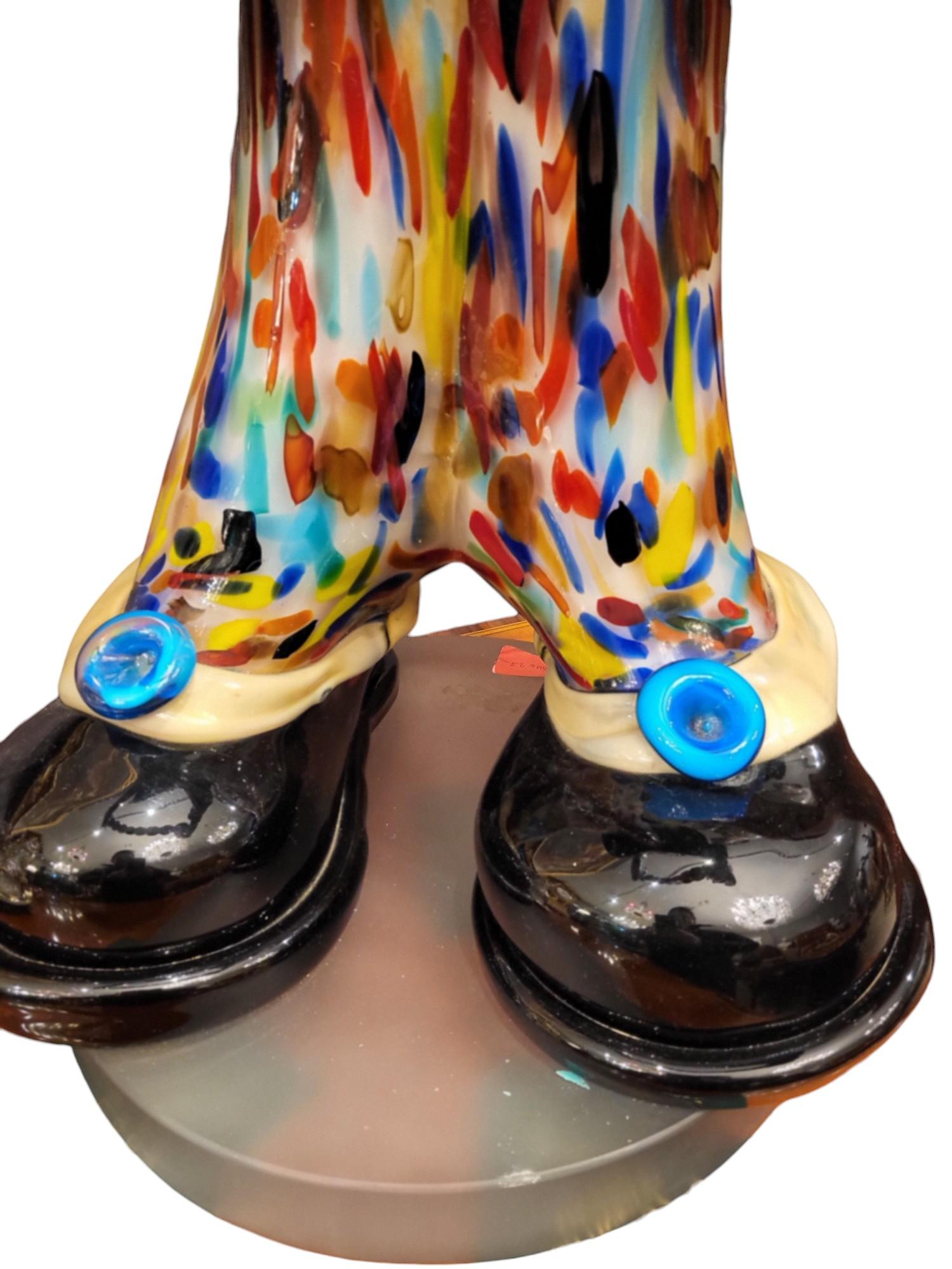 Fantastic Large Murano Clown by Pino Signoretto (Signed) In Excellent Condition For Sale In London, GB