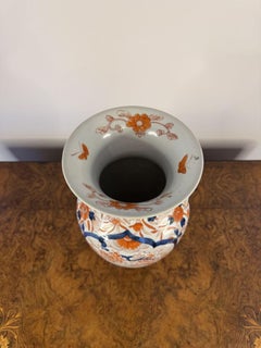 Fantastic large pair of antique Japanese imari vases