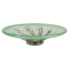 fantastic large WMF art deco ikora glass BOWL karl wiedmann 1930s green and red