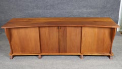 Fantastic Live Edge Mid Century Modern Style Walnut Sideboard Buffet