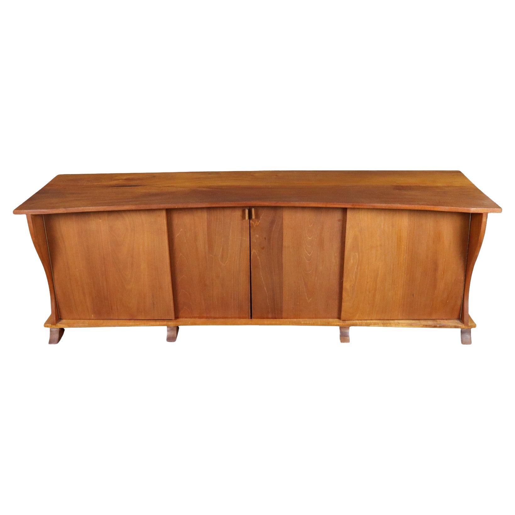 Fantastic Live Edge Mid Century Modern Style Walnut Sideboard Buffet