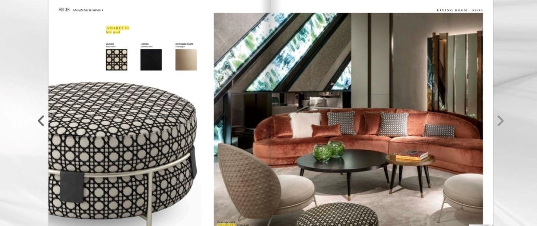 Other Fantastic Low Pouf Amaretto Collection Available in Different Colors For Sale
