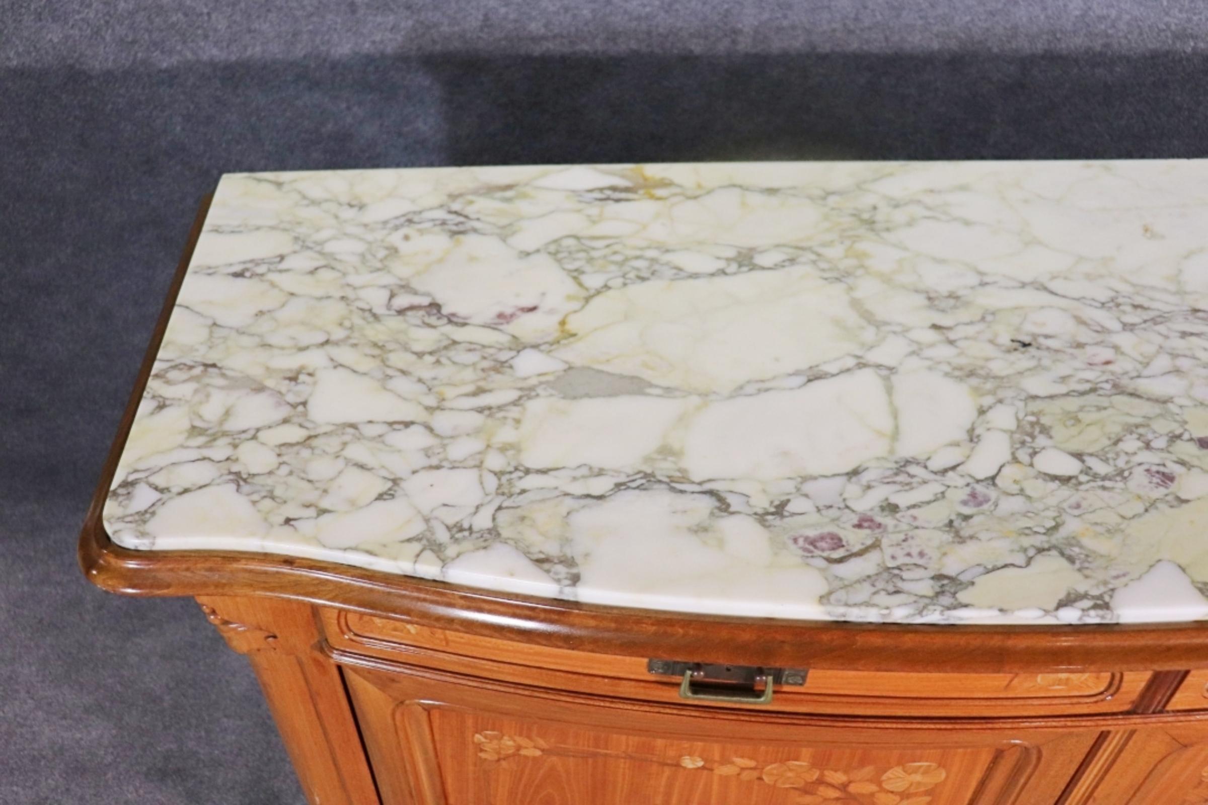Fantastique buffet Directoire Maison Krieger of Paris avec plateau en marbre en vente 6