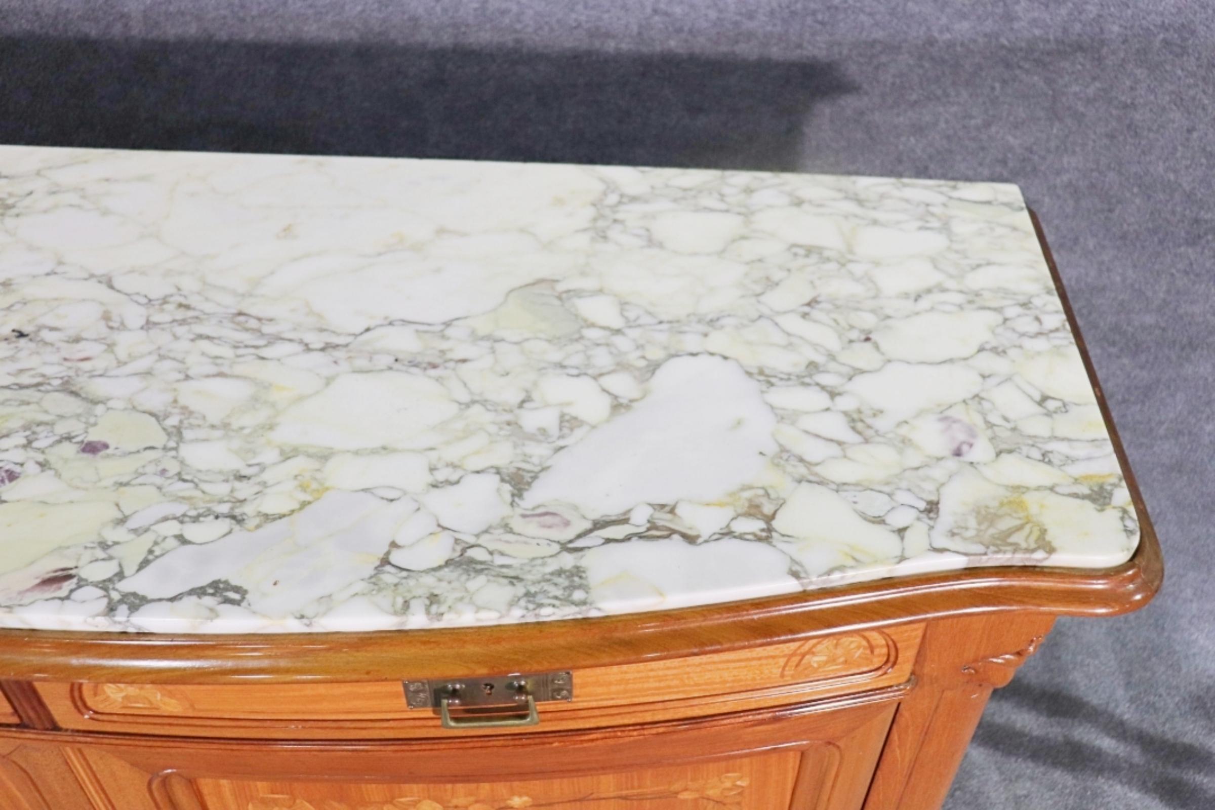 Fantastique buffet Directoire Maison Krieger of Paris avec plateau en marbre en vente 7
