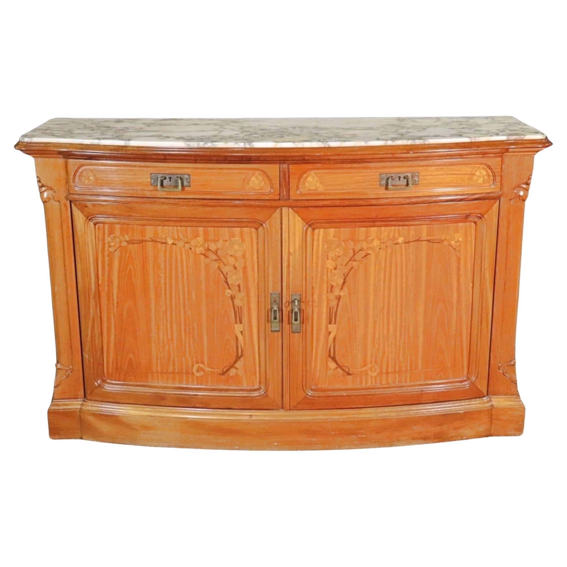 Fantastique buffet Directoire Maison Krieger of Paris avec plateau en marbre