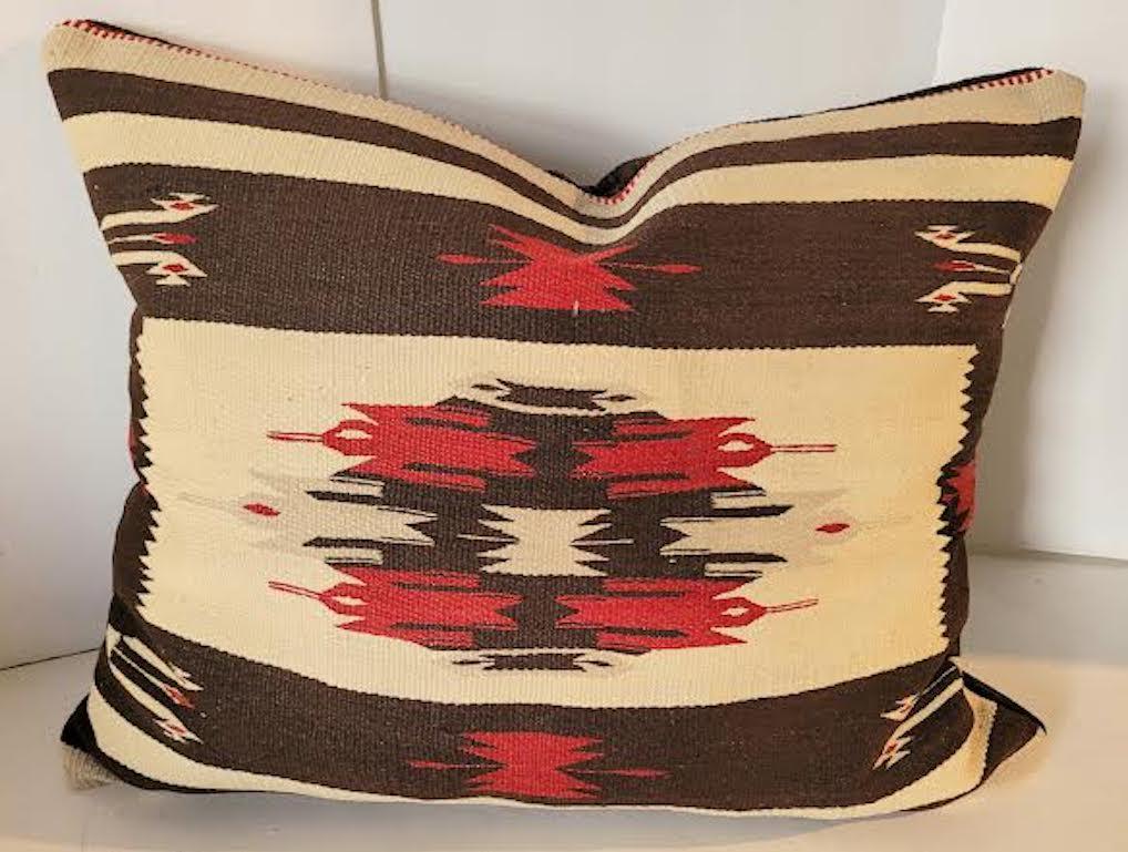 Adirondack Fantastic Mexican/American Indian Weaving Pillow For Sale