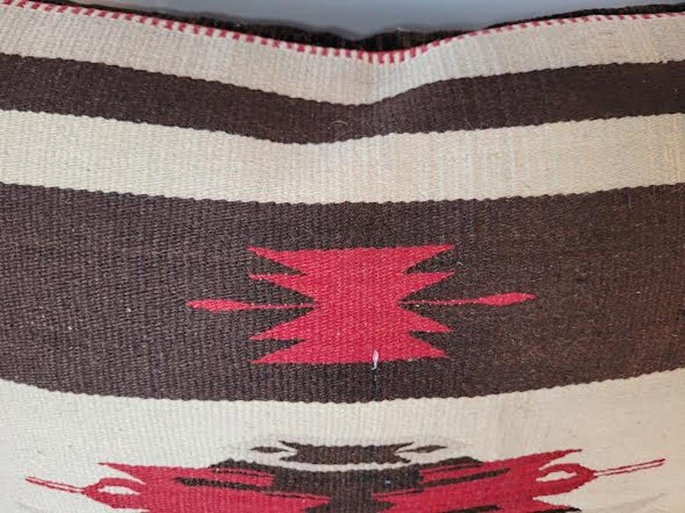 Wool Fantastic Mexican/American Indian Weaving Pillow For Sale