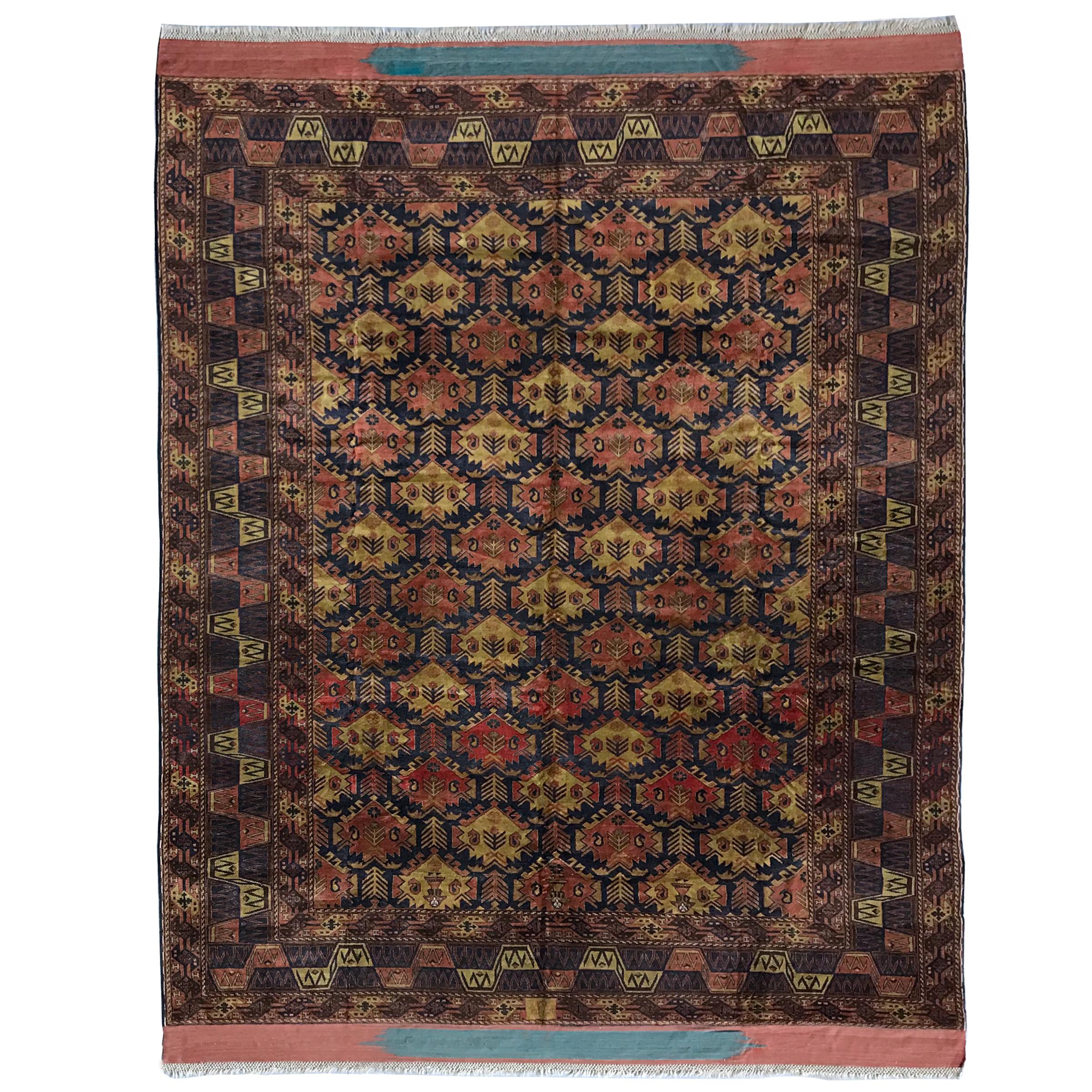 Fantastic Mid-20th Century Turkomen Mohair Rug